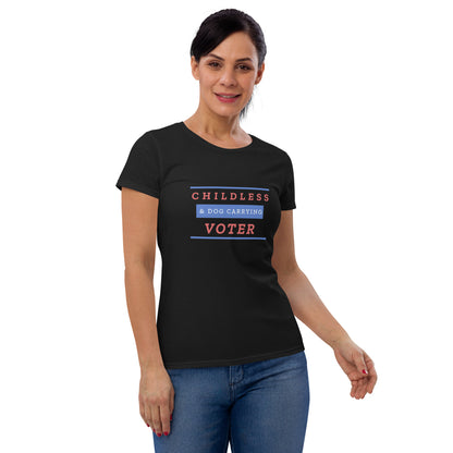 Childless Dog Carrying Voter Women's T-Shirt