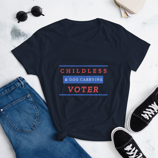 Childless Dog Carrying Voter Women's T-Shirt