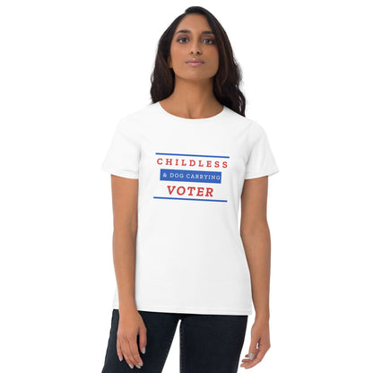 Childless Dog Carrying Voter Women's T-Shirt