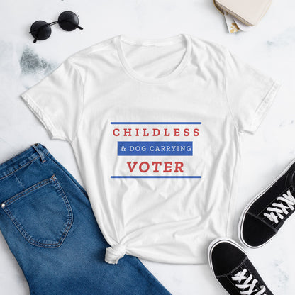 Childless Dog Carrying Voter Women's T-Shirt